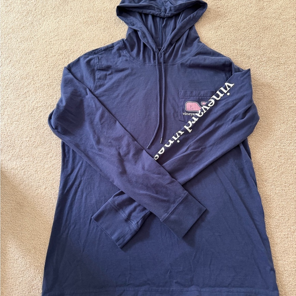 Vineyard Vines Navy Long Sleeve Hoodie Tee